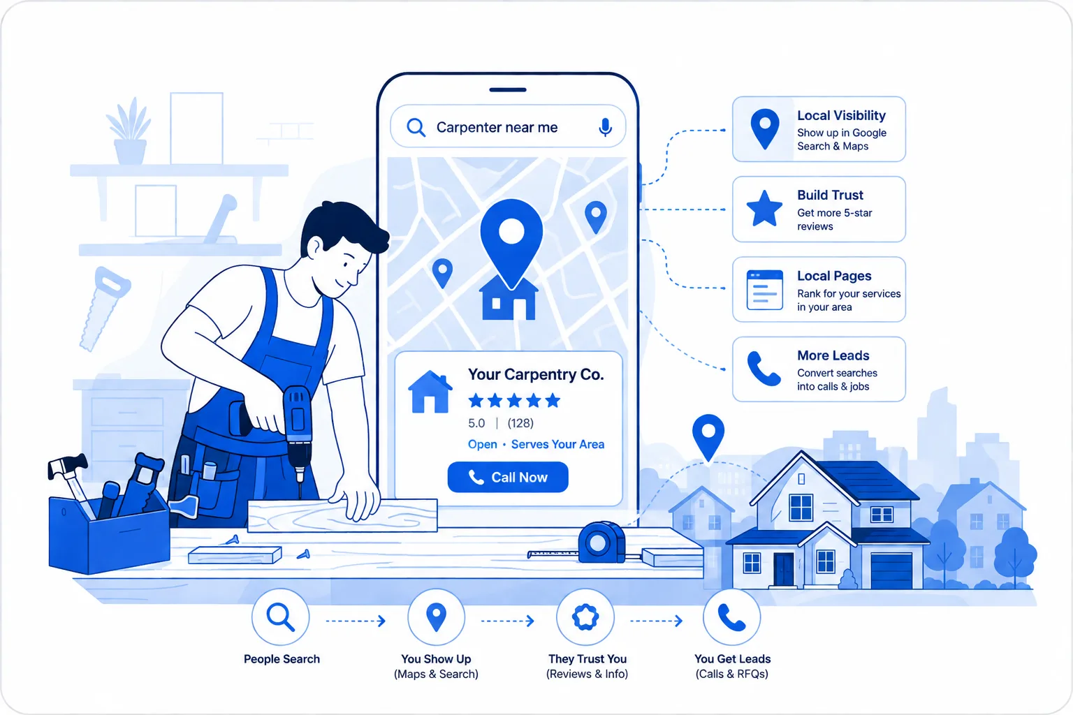 SEO for Carpenters: A Local Lead Playbook to Win More Calls and High-Intent Jobs